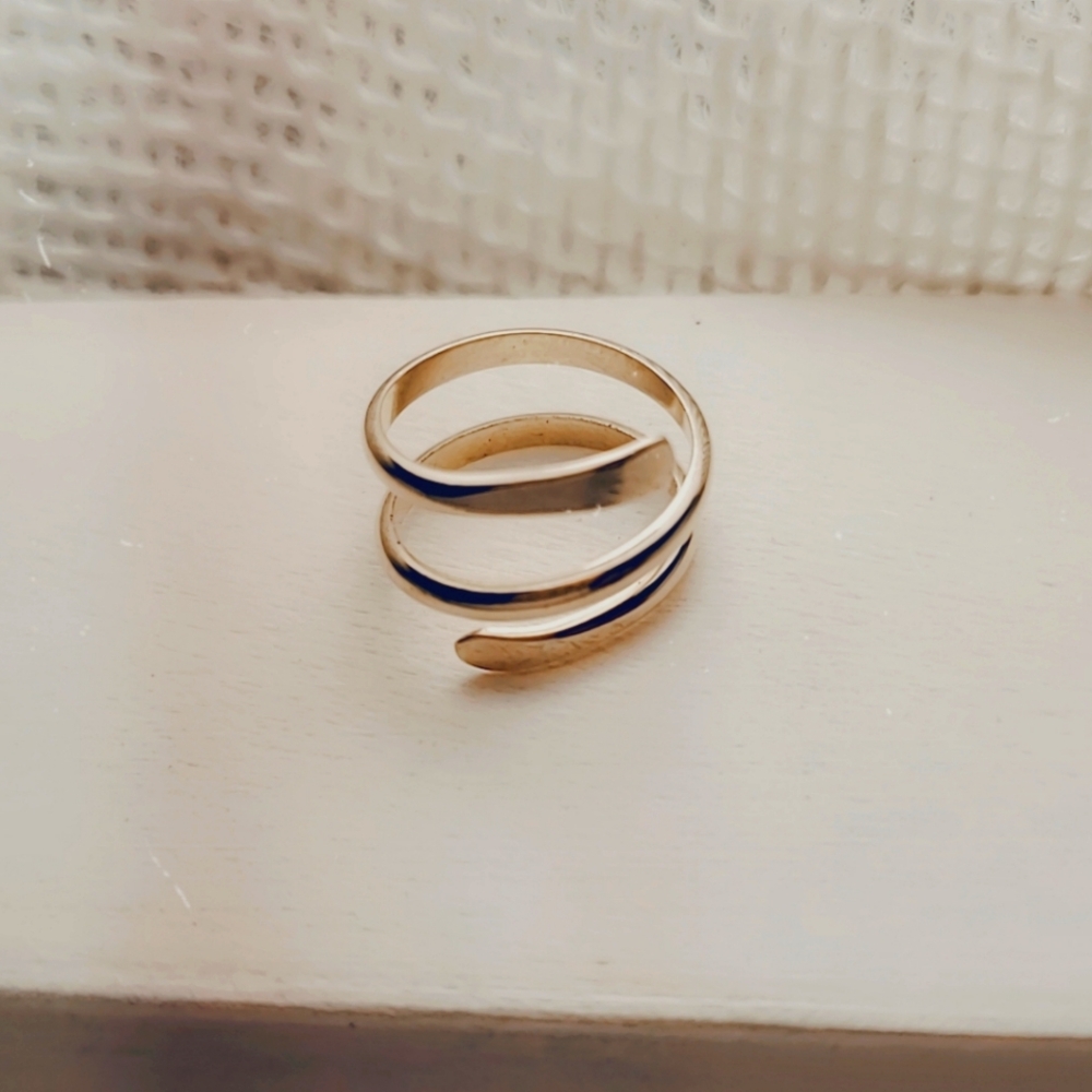 14k gold filled swirl wrap adjustable toe ring
